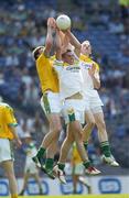 16 July 2006; Conor Mahon and Niall Geraghty, Offaly, in action against Shane O'Rourke, Meath. ESB Leinster Minor Football Championship Final, Offaly v Meath, Croke Park, Dublin. Picture credit: Ray McManus / SPORTSFILE