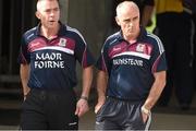 28 June 2014; Galway manager Anthony Cunningham, right, and selector Eugene Cloonan. Leinster GAA Hurling Senior Championship, Semi-Final Replay, Kilkenny v Galway, O'Connor Park, Tullamore, Co. Offaly. Picture credit: Ray McManus / SPORTSFILE