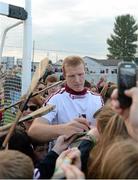 28 June 2014; Kilkenny's Henry Shefflin signs autographs for fans after the game. Leinster GAA Hurling Senior Championship, Semi-Final Replay, Kilkenny v Galway, O'Connor Park, Tullamore, Co. Offaly. Picture credit: Piaras Ó Mídheach / SPORTSFILE