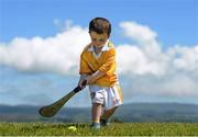 29 June 2014: Killian Bellew, two years old, from Ballycastle, Co. Antrim. GAA Hurling All-Ireland Senior Championship, Round 1, Antrim v Offaly, Ballycastle, Co. Antrim. Picture credit: Oliver McVeigh / SPORTSFILE