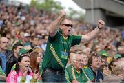 29 June 2014: Meath supporter Paddy Dixon, from Clonard, Co. Meath, during the closing stages of the game. Leinster GAA Football Senior Championship, Semi-Final, Kildare v Meath. Croke Park, Dublin. Picture credit: Stephen McCarthy / SPORTSFILE