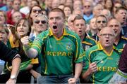 29 June 2014: Meath supporters during the closing stages of the game. Leinster GAA Football Senior Championship, Semi-Final, Kildare v Meath. Croke Park, Dublin. Picture credit: Stephen McCarthy / SPORTSFILE
