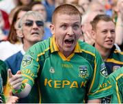 29 June 2014: A Meath supporter during the closing stages of the game. Leinster GAA Football Senior Championship, Semi-Final, Kildare v Meath. Croke Park, Dublin. Picture credit: Stephen McCarthy / SPORTSFILE