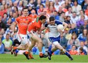 28 June 2014; Conor McManus, Monaghan, in action against James Morgan, Armagh. Ulster GAA Football Senior Championship, Semi-Final, Armagh v Monaghan, St Tiernach's Park, Clones, Co. Monaghan. Picture credit: Ramsey Cardy / SPORTSFILE