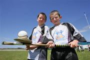 13 July 2006; Eric Casey, age 8, left, and Colin Brigdale, age 6, at the Clare Cul Camp. The GAA Vhi Cul Camps have been extremely popular to date and are expected to attract a record 75,000 children over the summer months. The camps run through til August 25th. Clarecastle GAA Grounds, Clarecastle, Co. Clare. Picture credit: Kieran Clancy / SPORTSFILE
