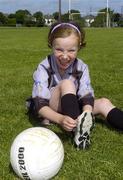 13 July 2006; Edel Prior, from Leixlip, Co. Kildare, at the Kildare Cul Camp. The GAA Vhi Cul Camps have been extremely popular to date and are expected to attract a record 75,000 children over the summer months. The camps run through until August 25th. Leixlip GAA Grounds, Leixlip, Co. Kildare. Picture credit: Damien Eagers / SPORTSFILE