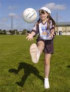 13 July 2006; Jade Foley, from Leixlip, at the Kildare Cul Camp. The GAA Vhi Cul Camps have been extremely popular to date and are expected to attract a record 75,000 children over the summer months. The camps run through til August 25th. Leixlip GAA Grounds, Leixlip, Co. Kildare. Picture credit: Damien Eagers / SPORTSFILE