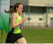 29 May 2016; Síle Carroll of Liffey Valley AC during the Women's 1500m during the GloHealth National Championships AAI Games and Combined Events in Morton Stadium, Santry, Co. Dublin.  Photo by Piaras Ó Mídheach/Sportsfile