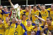 16 July 2006; The Roscommon team celebrate victory. ESB Connacht Minor Football Championship Final, Mayo v Roscommon, McHale Park, Castlebar, Co. Mayo. Picture credit: Damien Eagers / SPORTSFILE