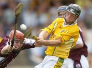 23 July 2006; Peter Dallat, Antrim, in action against Laurence Tully, Galway. ESB All-Ireland Minor Hurling Championship Quarter-Final, Galway v Antrim, Cusack Park, Mullingar, Co. Westmeath. Picture credit: David Maher / SPORTSFILE