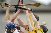 23 July 2006; Martin Scullion and Karl McKeegan, Antrim, in action against Billy white and Donal Moloney, Kildare. Christy Ring Cup Semi-Final, Kildare v Antrim, Cusack Park, Mullingar, Co. Westmeath. Picture credit: David Maher / SPORTSFILE