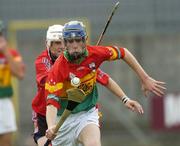 23 July 2006; Eoin Nolan, Carlow, in action against Stephen Clarke, Down. Christy Ring Cup Semi-Final, Down v Carlow, Cusack Park, Mullingar, Co. Westmeath. Picture credit: David Maher / SPORTSFILE