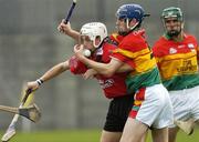 23 July 2006; Stephen Clarke, Down, in action against Eoin Nolan, Carlow. Christy Ring Cup Semi-Final, Down v Carlow, Cusack Park, Mullingar, Co. Westmeath. Picture credit: David Maher / SPORTSFILE