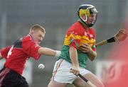 23 July 2006; Des Murphy , Carlow, in action against Seamus Roddy, Down. Christy Ring Cup Semi-Final, Down v Carlow, Cusack Park, Mullingar, Co. Westmeath. Picture credit: David Maher / SPORTSFILE