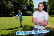 30 June 2014; Electric Ireland, proud sponsor of the GAA Minor Championships linked up with former minor and current senior inter county players, Shane Dowling from Limerick and Colm Boyle from Mayo to announce details of its new Electric Ireland Powering Minors awards (#PoweringMinors) programme.   Provincial Finalists in both hurling and football will nominate one player on their team who they feel epitomises Electric Ireland’s campaign tagline, “There’s nothing minor about playing Minors” in their performance and attitude both on and off the pitch. Electric Ireland will award the nominated player with a new iPad. Pictured is Shane Dowling, Limerick senior hurler with minor Chris Mcbennett, Dublin. Launch of #PoweringMinors Award, Merrion Square, Dublin. Picture credit: Brendan Moran / SPORTSFILE