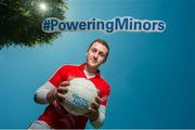 30 June 2014: Colm O'Driscoll, from Cork, was today awarded the Electric Ireland Powering Minors award (#PoweringMinors) for 2014. Fellow teammates from the Cork Minor panel nominated Colm for the award as the person who they feel epitomises Electric Ireland’s campaign tagline, “There’s nothing minor about playing Minors” in their performance and attitude both on and off the pitch. Each Provincial Finalist panel in hurling and football will nominate a teammate to win an iPad. Launch of #PoweringMinors Award, Merrion Square, Dublin. Picture credit: Brendan Moran / SPORTSFILE