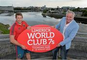 1 July 2014; At the launch of the Limerick World Club 7's are Munster Elite Development Players Officer Colm McMahon, left, and Brent Pope. King John's Castle, Limerick. Picture credit: Diarmuid Greene / SPORTSFILE