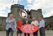 1 July 2014; At the launch of the Limerick World Club 7's are, from left to right, Brent Pope, Munster Elite Development Players Officer Colm McMahon, Limerick Marketing Company CEO Eoghan Prendergast, Tournament Director Terry Burwell and Thomond Park Stadium Director John Cantwell. King John's Castle, Limerick. Picture credit: Diarmuid Greene / SPORTSFILE
