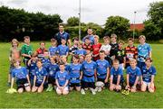 2 July 2014; Leinster's Cian Healy and Kevin McLaughlin with the 9 and 10's group during the Herald Leinster Rugby Summer Camps in Old Belvedere RFC, Donnybrook, Dublin. Picture credit: Barry Cregg / SPORTSFILE