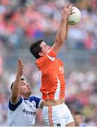 28 June 2014; Stefan Campbell, Armagh, in action against Drew Wylie, Monaghan. Ulster GAA Football Senior Championship, Semi-Final, Armagh v Monaghan, St Tiernach's Park, Clones, Co. Monaghan. Picture credit: Brendan Moran / SPORTSFILE