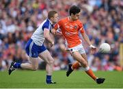 28 June 2014; Jamie Clarke, Armagh, in action against Colin Walshe, Monaghan. Ulster GAA Football Senior Championship, Semi-Final, Armagh v Monaghan, St Tiernach's Park, Clones, Co. Monaghan. Picture credit: Brendan Moran / SPORTSFILE