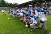 28 June 2014; The Monaghan team break away from their team photo before the game. Ulster GAA Football Senior Championship, Semi-Final, Armagh v Monaghan, St Tiernach's Park, Clones, Co. Monaghan. Picture credit: Brendan Moran / SPORTSFILE