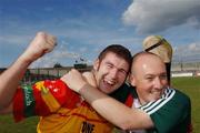 23 July 2006; Carlow manager Eoin Garvey, right, celebrates with Des Shaw at the end of the game. Christy Ring Cup Semi-Final, Down v Carlow, Cusack Park, Mullingar, Co. Westmeath. Picture credit: David Maher / SPORTSFILE
