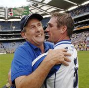 23 July 2006; Tony Browne, Waterford, celebrates victory with manager Justin McCarthy. Guinness All-Ireland Senior Hurling Championship Quarter-Final, Tipperary v Waterford, Croke Park, Dublin. Picture credit: Ray McManus / SPORTSFILE