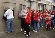 22 July 2006; GAA supporters queue outside a bank link. Guinness All-Ireland Senior Hurling Championship Quarter-Final, Cork v Limerick, Semple Stadium, Thurles, Co. Tipperary. Picture credit: Damien Eagers / SPORTSFILE