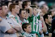 26 July 2006; Cork City supporters watch the closing stages of the game. UEFA Champions League, 2nd Qualifying Round, 1st Leg, Cork City v FK Crvena Zvezda, Turners Cross, Cork. Picture credit: David Maher / SPORTSFILE