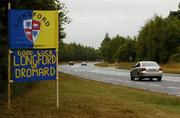 28 July 2006; Longford flags on the N21 road outside Rathkeale, Co. Limerick, in support of the Longford team ahead of their Bank of Ireland All-Ireland Football Championship Qualifier against Kerry in Killarney. Picture credit; Brendan Moran / SPORTSFILE