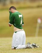 28 July 2006; A dejected Gary Messett, Republic of Ireland, at the end of the match. Cerebral Palsy European Soccer Championships, 3rd / 4th place play-off, Republic of Ireland v Netherlands, Belfield Bowl, UCD, Dublin. Picture credit: Brian Lawless / SPORTSFILE