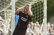 29 July 2006; Jason McGuinness, Bohemians shows his disappointment after a missed oppertunity. eircom League Premier Division, UCD v Bohemians, Belfield Park, Dublin. Picture credit; Ray Lohan / SPORTSFILE