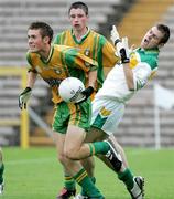 29 July 2006; Declan Walsh, Donegal, in action against Ken Casey, Offaly. ESB All-Ireland Minor Football Championship Quarter-Final, Donegal v Offaly, St Tighearnach's Park Clones, Co. Monaghan. Picture credit; Oliver McVeigh / SPORTSFILE