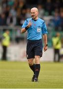 5 July 2014; Referee Padraig Sutton, who sent off two former Republic of Ireland international players, Stephen McPhail and Keith Fahey during the game. SSE Airtricity League Premier Division. Shamrock Rovers v St Patrick's Athletic. Tallaght Stadium, Tallaght, Co. Dublin. Picture credit: Barry Cregg / SPORTSFILE