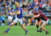 5 July 2014; Seamus Callanan, Tipperary, in action against Johnny Coen, Galway. GAA Hurling All Ireland Senior Championship, Round 1, Tipperary v Galway, Semple Stadium, Thurles, Co. Tipperary. Picture credit: Ray Ryan / SPORTSFILE