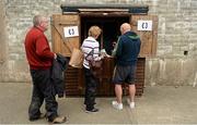 6 July 2014; Supporters queue to purchase their match programmes ahead of the days game.  GAA Football All Ireland Senior Championship, Round 2A, Wexford v Laois, Wexford Park, Wexford. Picture credit: Barry Cregg / SPORTSFILE