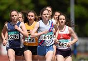 6 July 2014; Siofra Cleirigh Buttner, from Dundrum South Dublin AC, on her way to winning the Junior Women's 400m event. GloHealth Junior and U23 Track and Field Championships, Cork IT, Bishopstown, Cork. Picture credit: Matt Browne / SPORTSFILE