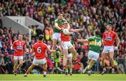6 July 2014; Anthony Maher, Kerry, contests possession with Fintan Goold, Cork. Munster GAA Football Senior Championship Final, Cork v Kerry, Páirc Ui Chaoimh, Cork. Picture credit: Brendan Moran / SPORTSFILE
