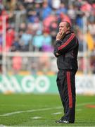 6 July 2014; Cork manager Brian Cuthbert during the final moments of the game. Munster GAA Football Senior Championship Final, Cork v Kerry, Páirc Ui Chaoimh, Cork. Picture credit: Diarmuid Greene / SPORTSFILE