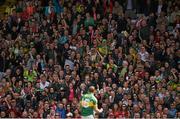 6 July 2014; James O'Donoghue, Kerry, celebrates in front of supporters after scoring a point. Munster GAA Football Senior Championship Final, Cork v Kerry, Páirc Ui Chaoimh, Cork. Picture credit: Diarmuid Greene / SPORTSFILE