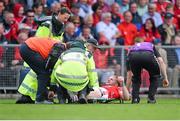 6 July 2014; Ruairi Deane, Cork, is stretchered off with an injury during the first half. Munster GAA Football Senior Championship Final, Cork v Kerry, Páirc Ui Chaoimh, Cork. Picture credit: Brendan Moran / SPORTSFILE