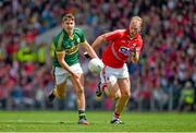 6 July 2014; James O'Donoghue, Kerry, in action against Michael Shields, Cork. Munster GAA Football Senior Championship Final, Cork v Kerry, Páirc Ui Chaoimh, Cork. Picture credit: Diarmuid Greene / SPORTSFILE