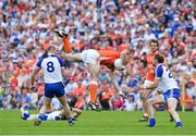 6 July 2014; Ciaran McKeever, Armagh, in action against Dick Clerkin, Monaghan. Ulster GAA Football Senior Championship, Semi-Final Replay, Armagh v Monaghan, St Tiernach's Park, Clones, Co. Monaghan. Picture credit: Ramsey Cardy / SPORTSFILE