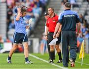 6 July 2014; Conal Keaney, Dublin, makes his way to the bench after being substituted during the second half. Leinster GAA Hurling Senior Championship Final, Dublin v Kilkenny, Croke Park, Dublin. Picture credit: Stephen McCarthy / SPORTSFILE