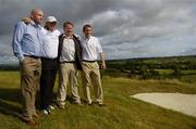 24 July 2006; Two time Major winner John Daly with Blarney Golf Resort developers Frank McCarthy, left, John Kelly and David O'Sullivan, right, Director of Golf, Blarney Golf Resort, at the opening of the Blarney Golf Resort, Blarney, Co. Cork. The 50 million euro complex on a magnificent 164 acre site, has as it's centrepiece, a John Daly designed championship course and also comprises a 62 bedroom Ramada Hotel, 56 luxury self catering suites and the Sentosa Spa. This is the first course in Europe to be designed by John Daly. Picture credit: Brendan Moran / SPORTSFILE