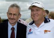 24 July 2006; Two time Major winner John Daly with former Irish athlete Dick Hooper at the opening of the Blarney Golf Resort, Blarney, Co. Cork. The 50 million euro complex on a magnificent 164 acre site, has as it's centrepiece, a John Daly designed championship course and also comprises a 62 bedroom Ramada Hotel, 56 luxury self catering suites and the Sentosa Spa. This is the first course in Europe to be designed by John Daly. Picture credit: Brendan Moran / SPORTSFILE