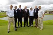 24 July 2006; Two time Major winner John Daly with, from left, David O'Sullivan, Director of Golf, Philip Murray, Assistant Manager, Tony Coveney, General Manager, Frank McCarthy, Derek McCarthy and John Kelly, Developers, at the opening of the Blarney Golf Resort, Blarney, Co. Cork. The 50 million euro complex on a magnificent 164 acre site, has as it's centrepiece, a John Daly designed championship course and also comprises a 62 bedroom Ramada Hotel, 56 luxury self catering suites and the Sentosa Spa. This is the first course in Europe to be designed by John Daly. Picture credit: Brendan Moran / SPORTSFILE