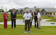 24 July 2006; Two time Major winner John Daly speaking at the opening of the Blarney Golf Resort, Blarney, Co. Cork. The 50 million euro complex on a magnificent 164 acre site, has as it's centrepiece, a John Daly designed championship course and also comprises a 62 bedroom Ramada Hotel, 56 luxury self catering suites and the Sentosa Spa. This is the first course in Europe to be designed by John Daly. Picture credit: Brendan Moran / SPORTSFILE