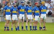 23 July 2006; Tipperary players stand for the National Anthem. Guinness All-Ireland Senior Hurling Championship Quarter-Final, Tipperary v Waterford, Croke Park, Dublin. Picture credit: Ray McManus / SPORTSFILE